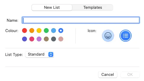 Añadir lista Recordatorios Apple